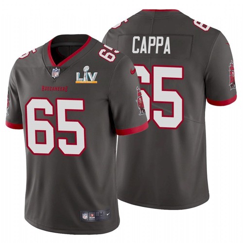 Men's Grey Tampa Bay Buccaneers #65 Alex Cappa 2021 Super Bowl LV Limited Stitched Jersey